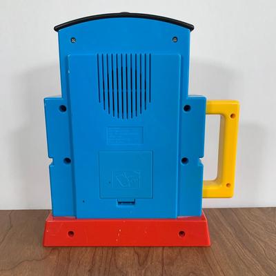 LOT 40 A: Thomas The Tank Engine Collection; Teaching Talking Clock, Happiness Express Portable Lamp, VHS's, DVD, Curtains, Flat...