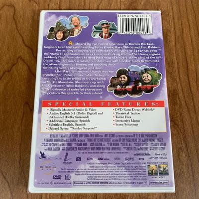 LOT 40 A: Thomas The Tank Engine Collection; Teaching Talking Clock, Happiness Express Portable Lamp, VHS's, DVD, Curtains, Flat...