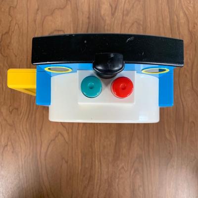 LOT 40 A: Thomas The Tank Engine Collection; Teaching Talking Clock, Happiness Express Portable Lamp, VHS's, DVD, Curtains, Flat...