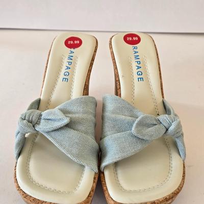 LOT 42B: New Rampage Wedges Size 7, Splash Wedges Size 7, Report Wedges Size 7, & New York Transit Wedges Size 7.5