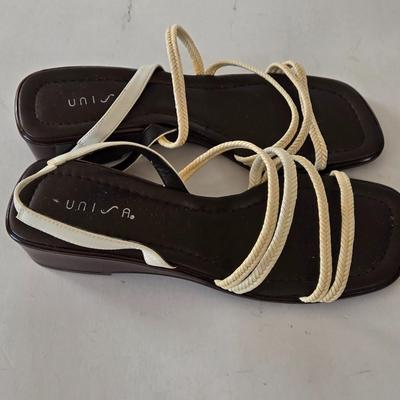 LOT 44B: New White Mt. Clogs Size 8, New Mossimo Supply Co. Flats Size 7.5, & Gently Worn Unisa Sandals Size 7