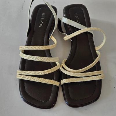 LOT 44B: New White Mt. Clogs Size 8, New Mossimo Supply Co. Flats Size 7.5, & Gently Worn Unisa Sandals Size 7