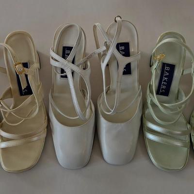 LOT 45B: Three Pair Gently Worn Bakers Dress Sandals Size 6.5