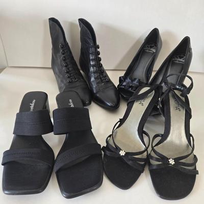 LOT 48: Gently Worn Poppies Boots Size 7.5, Easy Spirit Sandals size 7.5, Glamorous Pumps Size 7, & Prima Dress Sandals Size 7