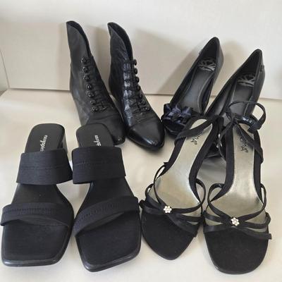 LOT 48: Gently Worn Poppies Boots Size 7.5, Easy Spirit Sandals size 7.5, Glamorous Pumps Size 7, & Prima Dress Sandals Size 7