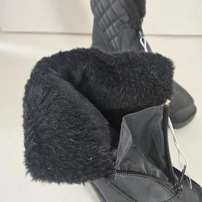 LOT 50B: Gently Worn Merona Snow Boots Size 8 & New Merona Snow Boots Size 8