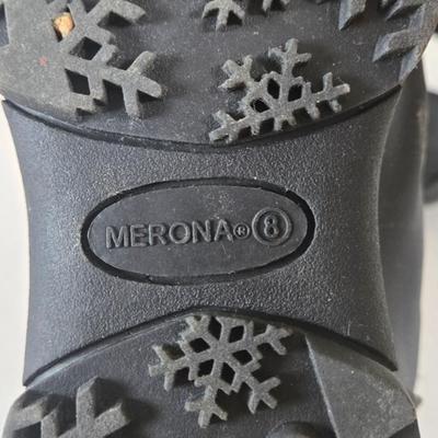 LOT 50B: Gently Worn Merona Snow Boots Size 8 & New Merona Snow Boots Size 8