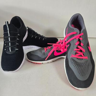 LOT 51A: New Athletic Works Shoes Size 7 & Gently Worn Nike Flex TR 6 Shoes Size 8