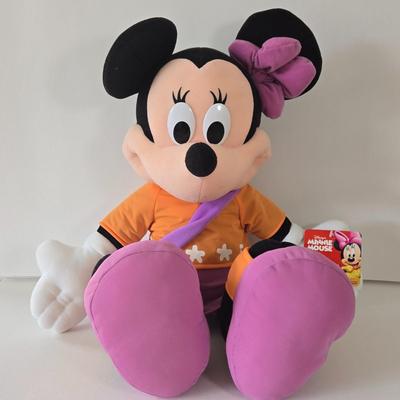 LOT 52A: Minnie Mouse x 2 Jumbo Stuffed Toys