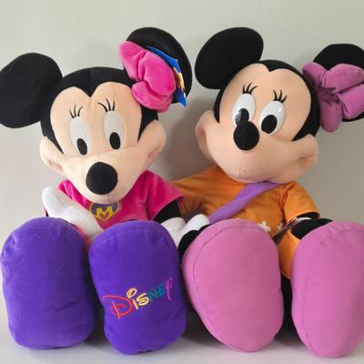 LOT 52A: Minnie Mouse x 2 Jumbo Stuffed Toys