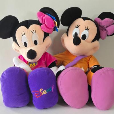 LOT 52A: Minnie Mouse x 2 Jumbo Stuffed Toys