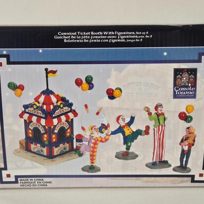 LOT 56B: New in Box Lemax Carnival Village Ticket Booth &Cotton Candy Stand