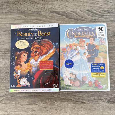 LOT 68B: NIP Disney DVDs: Beauty and the Beast Special Edition, Snow White and the Seven Dwarfs, Toy Story 1 & 2 Box Set, Cinderella...