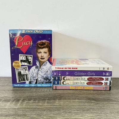 LOT 73B: NIP DVDs: I Love Lucy, Elizabeth Taylor, Golden Girls & Singin' in the Rain