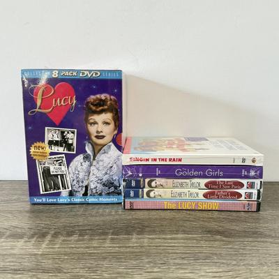LOT 73B: NIP DVDs: I Love Lucy, Elizabeth Taylor, Golden Girls & Singin' in the Rain