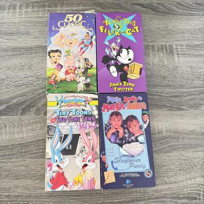 LOT 79A: Kids' DVDs & VHS Tapes: Shrek, Who Framed Roger Rabbit?, Osmosis Jones, Alvin and the Chipmunks, Land Before Time &...