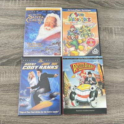 LOT 79A: Kids' DVDs & VHS Tapes: Shrek, Who Framed Roger Rabbit?, Osmosis Jones, Alvin and the Chipmunks, Land Before Time &...