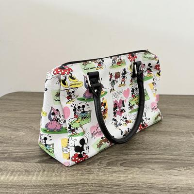 LOT 81A: Disney Mickey Mouse Comic Strip Print Bag & Disney Minnie Mouse Fun Character Watch and Clock Set