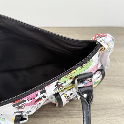 LOT 81A: Disney Mickey Mouse Comic Strip Print Bag & Disney Minnie Mouse Fun Character Watch and Clock Set