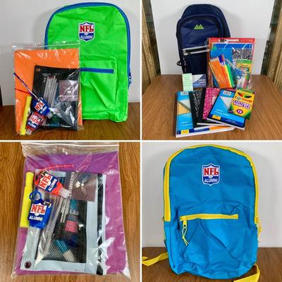 LOT 82 A: NWT 2 Eaglesport NFL ALUMNI Backpacks & Summit Ridge Backpack w/ NIP School Supplies