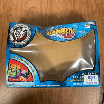 LOT 83 A: Jakks Pacific WWF Collection; Slammers Action Ring, NIP Final Count Series 1 Twist Of Fate, & More