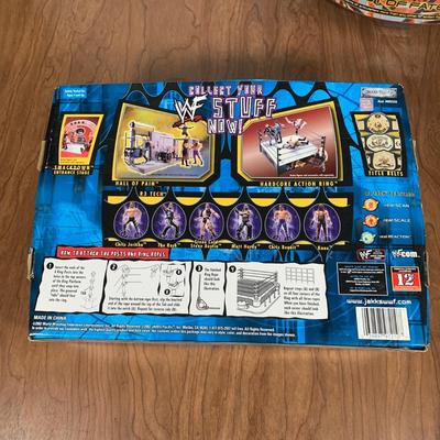LOT 83 A: Jakks Pacific WWF Collection; Slammers Action Ring, NIP Final Count Series 1 Twist Of Fate, & More