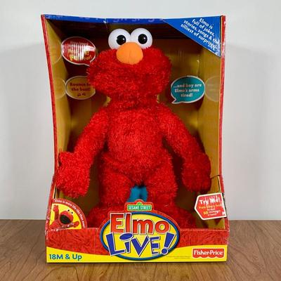 LOT 85 A: Sesame Street Elmo Collection; 2008 Fisher-Price Elmo Live! & 2002 Hokey Pokey Elmo, Limited Edition 25th Anniversary...