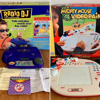 LOT 88 B: 2000 Wild Planet Radio DJ Broadcast Studio & 1993 Vtech Disney's Mickey Mouse Video Painter
