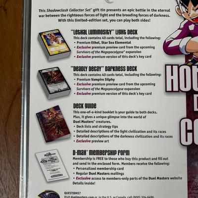 LOT 93 A: NIP Limited Edition 2004 Wizards Of The Coast Duel Masters TCG Shadowclash Collector Set