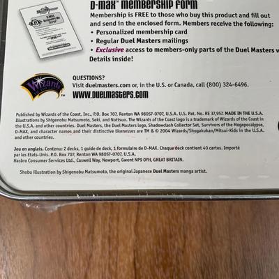 LOT 93 A: NIP Limited Edition 2004 Wizards Of The Coast Duel Masters TCG Shadowclash Collector Set