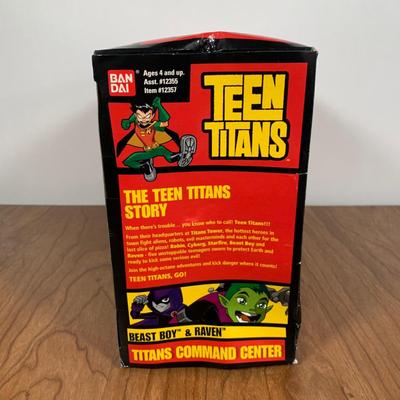 LOT 94 A: NIP 2004 BAN DAI DC Teen Titans Command Center Beast Boy & Raven Set 3 & 4 #12357