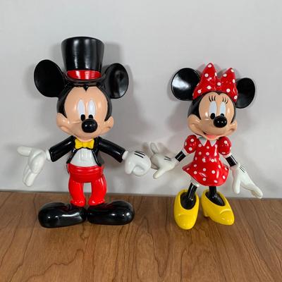 LOT 95 A: 2009 Fisher-Price Disney's Dance Star Mickey Mouse & Vintage Mickey & Minnie Mouse PVC Figurines