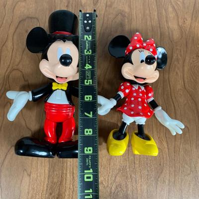 LOT 95 A: 2009 Fisher-Price Disney's Dance Star Mickey Mouse & Vintage Mickey & Minnie Mouse PVC Figurines