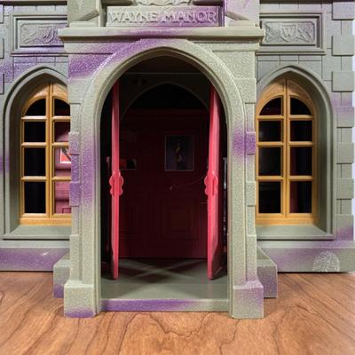LOT 96 B: 1991 Kenner Animated Batman Wayne Manor Bat Cave Playset