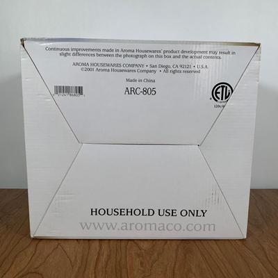 LOT 97 A: NIP Aroma Rice Cooker Food Steamer & Warmer & Rival 3 1/2 Quart Crock Pot Stoneware Slow Cooker