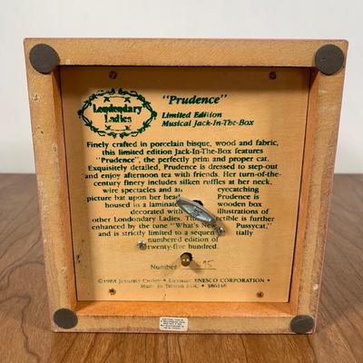 LOT 98 A: NIP 1988 Limited Edition Numbered Jeanette Curley Enesco Gift Gallery Londondary Ladies "Prudence" Musical Jack In...