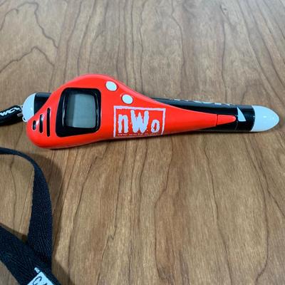 LOT 100 A: 1998 NWO WCW C-Pen, 1999 Collectible Playing Cards, & Miniature Figurines