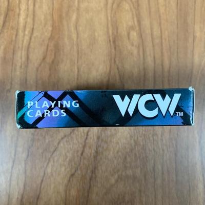 LOT 100 A: 1998 NWO WCW C-Pen, 1999 Collectible Playing Cards, & Miniature Figurines