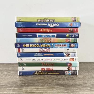 LOT 103A: Disney DVDs: Tarzan, Finding Nemo, Monsters Inc, High School Musical 2, 102 Dalmatians, Freaky Friday & More