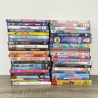 LOT 109B: Comedy DVDs: Fresh Prince of Bel Air, Family Guy, The Truman Show, Christmas Vacation, Ghostbusters, Clueless & More