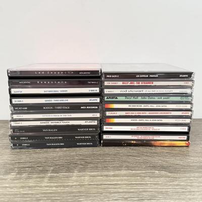 LOT 112B: CD Collection: Van Halen, Led Zeppelin, Genesis, Hall and Oates, Rod Steward, Boston & Billy Joel