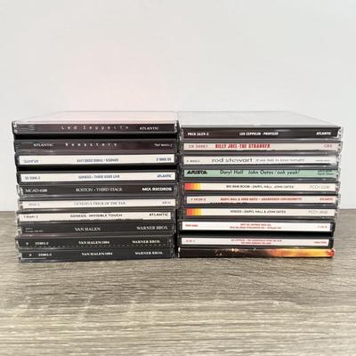 LOT 112B: CD Collection: Van Halen, Led Zeppelin, Genesis, Hall and Oates, Rod Steward, Boston & Billy Joel