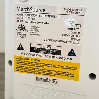 LOT 117L: Sharper Image Portable Entertainment Projector Model 1007589