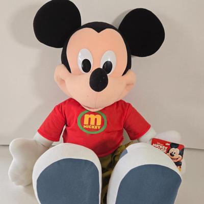 LOT 121A: Mickey Baseball & Cargo Pants Mickey Jumbo Stuffed Toys