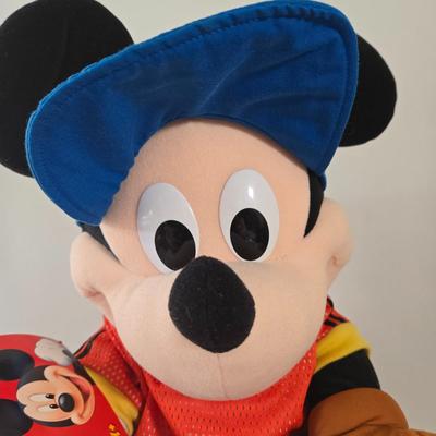 LOT 121A: Mickey Baseball & Cargo Pants Mickey Jumbo Stuffed Toys