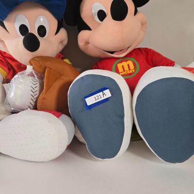 LOT 121A: Mickey Baseball & Cargo Pants Mickey Jumbo Stuffed Toys