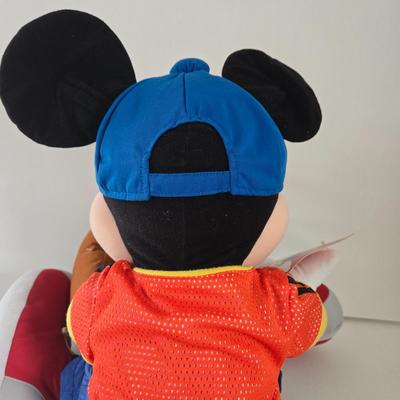 LOT 121A: Mickey Baseball & Cargo Pants Mickey Jumbo Stuffed Toys