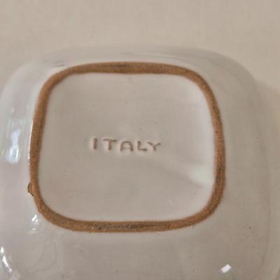 LOT 128L: Collection of Ashtrays & Small Square Frosted Plate