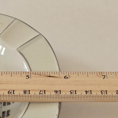 LOT 128L: Collection of Ashtrays & Small Square Frosted Plate