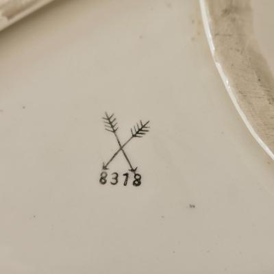 LOT 128L: Collection of Ashtrays & Small Square Frosted Plate